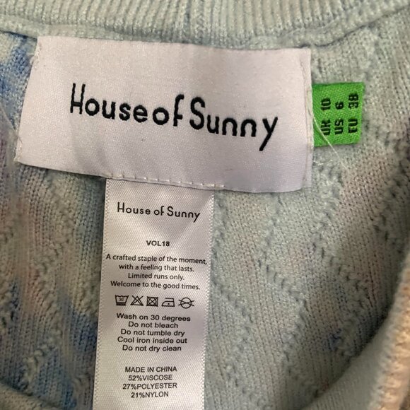 House of Sunny Reflections Rainbow-Pattern Knit Pants Size 6 - Picture 2 of 4